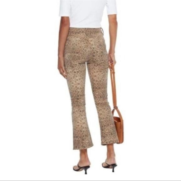 Frame Denim jeans Snake Print Le Crop High Waist mini boot EUC Size 29 - Picture 3 of 10